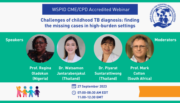 New Live WSPID Webinar: Challenges of childhood TB diagnosis